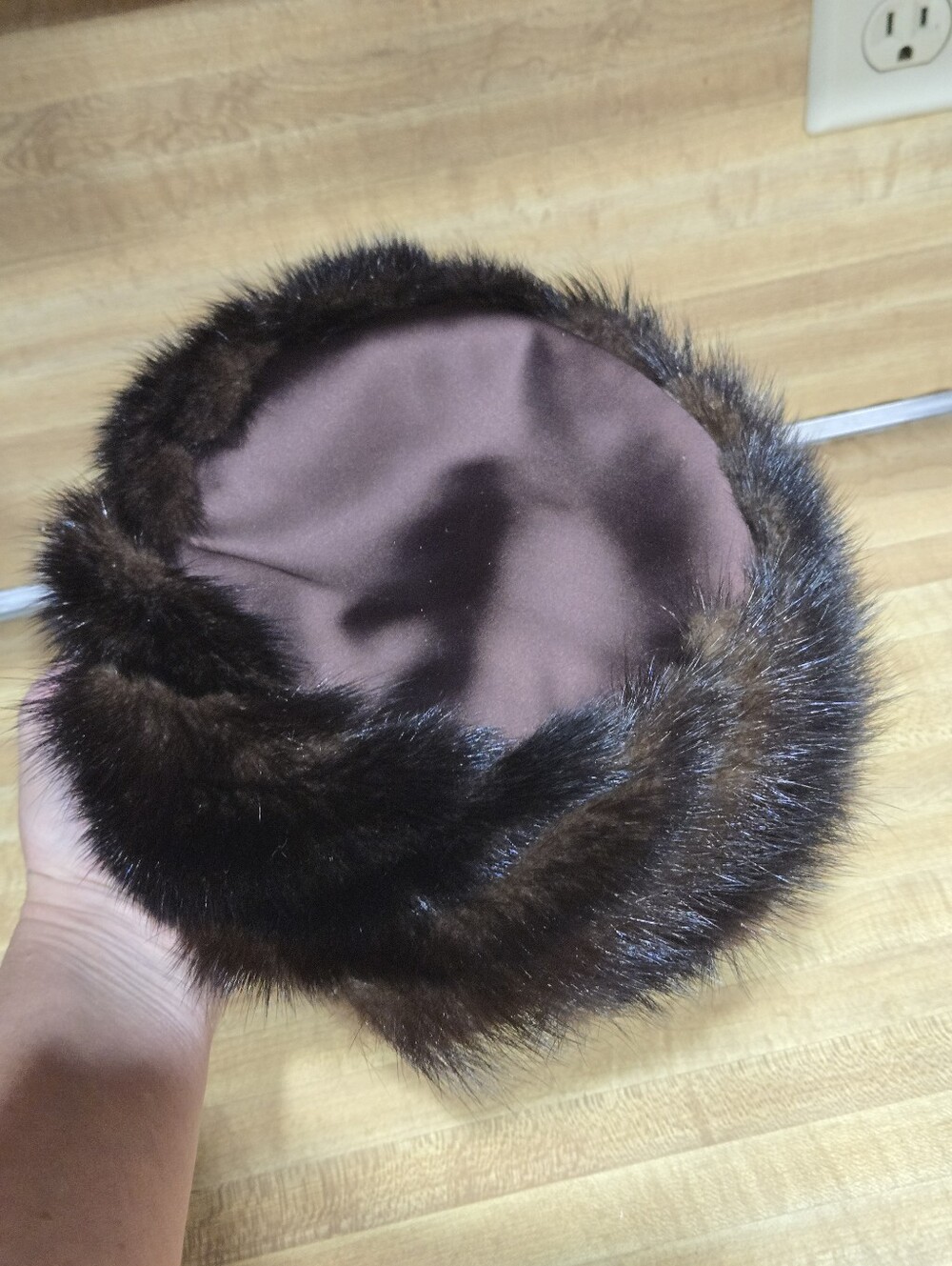Vintage Fur Pillbox Hat 50's 60's Styled by Coralie Retro Classic Mod Mink - Picture 6 of 11
